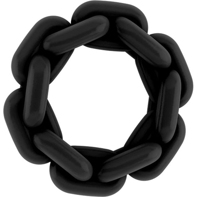 Чёрное эрекционное кольцо SONO №6 - Sono