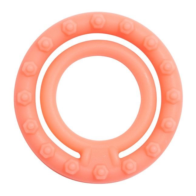 Оранжевое двойное эрекционное кольцо NEON DOUBLE STIMU RING 45MM ORANGE - Neon