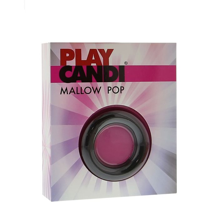 Чёрное силиконовое эрекционное кольцо PLAY CANDI MALLOW POP BLACK - Play Candi. Фотография 2.