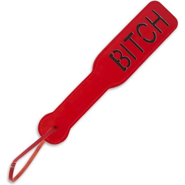 Красная шлёпалка Bitch - 31,5 см. Фотография 2.