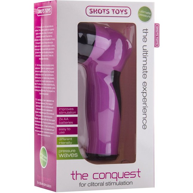 Розовая женская вибропомпа The Conquest - Shots Toys. Фотография 3.