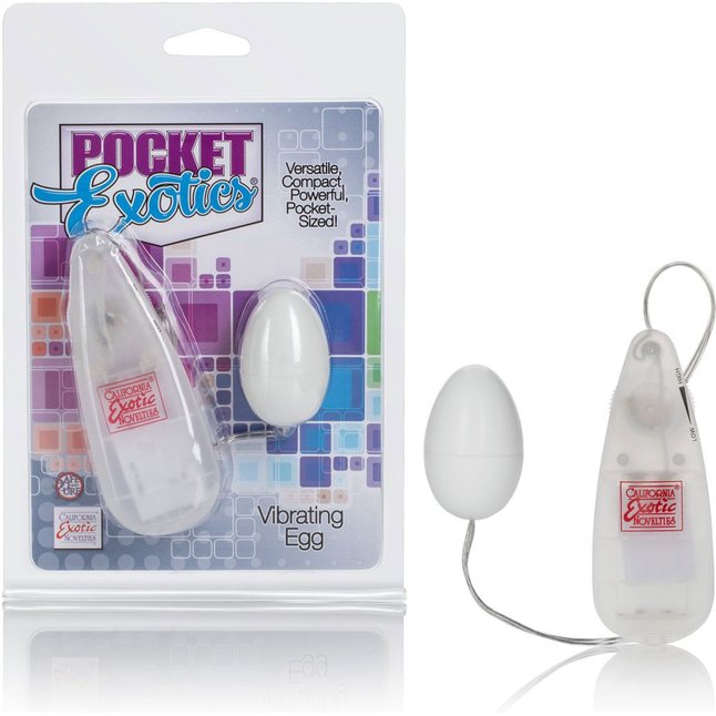 Круглое белое виброяйцо Pocket Exotics Vibrating Egg - Pocket Exotics. Фотография 3.