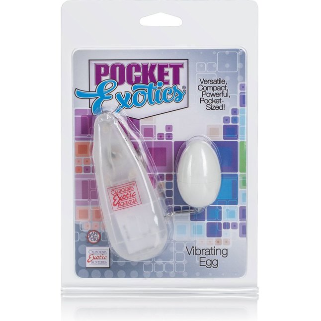 Круглое белое виброяйцо Pocket Exotics Vibrating Egg - Pocket Exotics. Фотография 4.