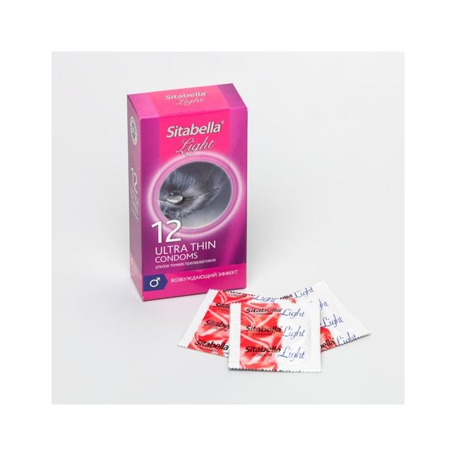 Особо тонкие презервативы Sitabella Light с возбуждающим эффектом - 12 шт. - Sitabella condoms