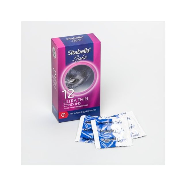 Тонкие презервативы Sitabella Light с продлевающим эффектом - 12 шт - Sitabella condoms