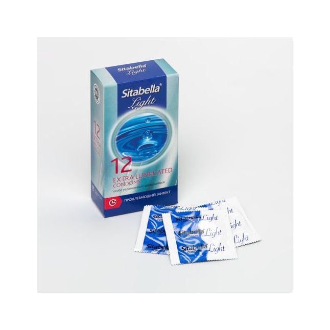 Особо увлажнённые презервативы Sitabella Light с продлевающим эффектом - 12 шт - Sitabella condoms