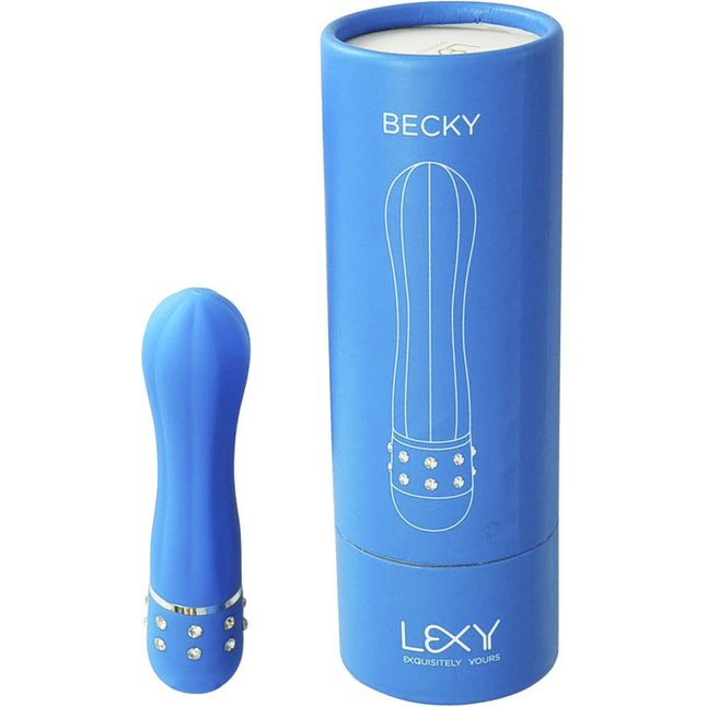 Синий вибратор Becky - 11,5 см. Фотография 2.