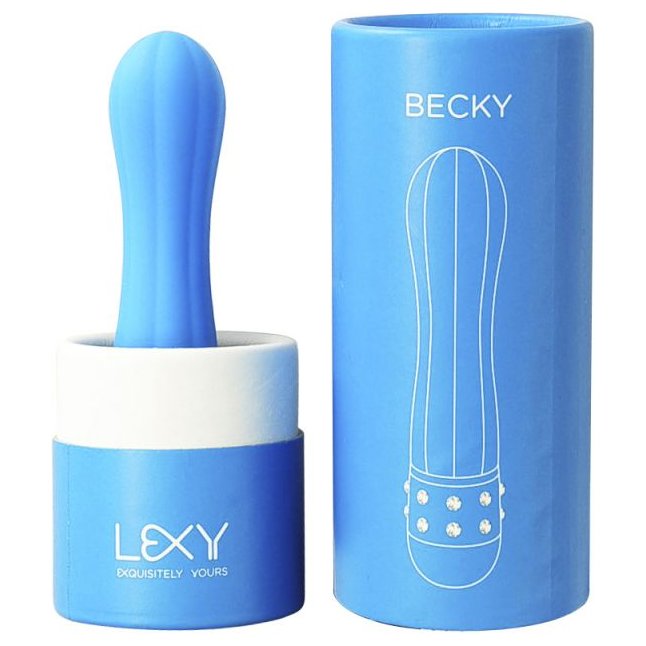 Синий вибратор Becky - 11,5 см. Фотография 3.