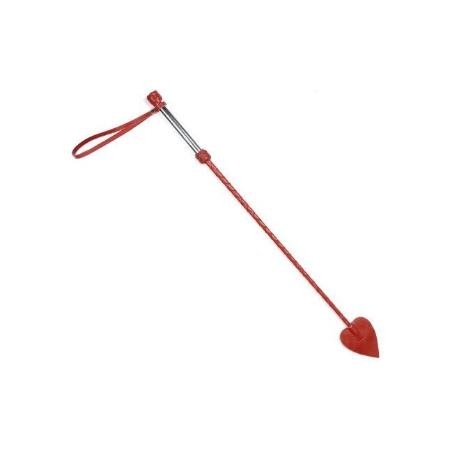 Красный стек с металлической рукоятью и наконечником-стрелой - 70 см - BDSM accessories