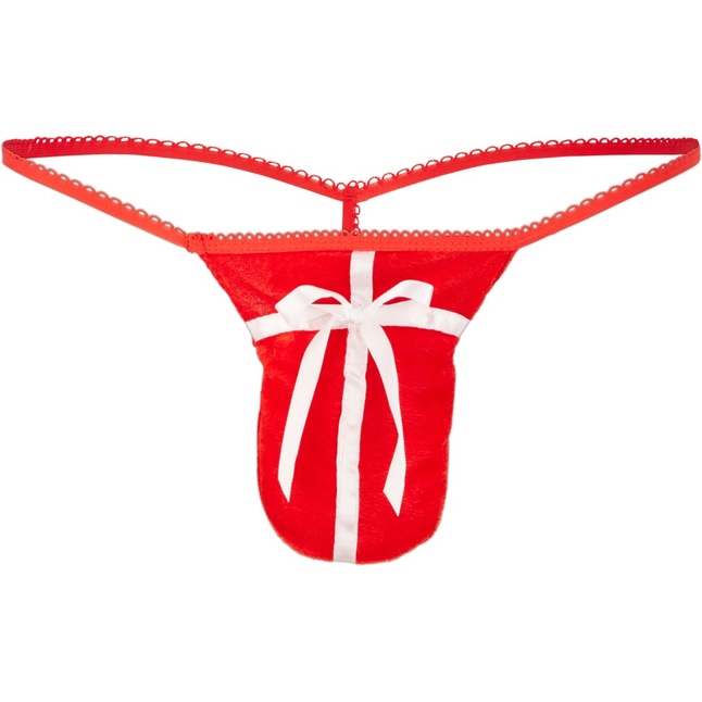 Красные мужские трусы-стринги с подарком - Svenjoyment underwear. Фотография 2.