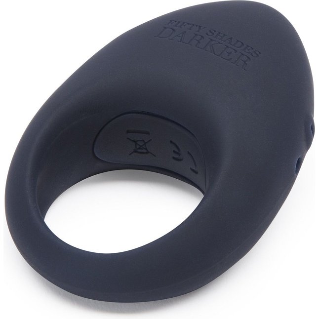 Тёмно-синее эрекционное кольцо Release Together USB Rechargeable Cock Ring - Fifty Shades Darker