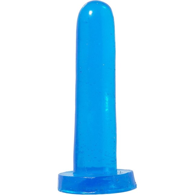 Голубой анальный фаллоимитатор Smoothy - 13,3 см - Basix Rubber Works