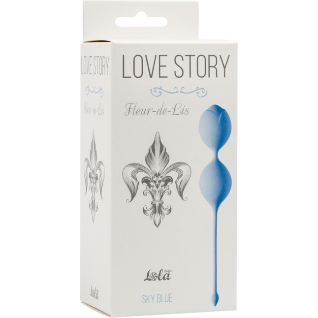 Голубые вагинальные шарики Fleur-de-lisa - Love Story. Фотография 3.