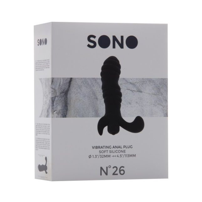 Чёрный вибромассажер простаты SONO No.26 - 11,3 см - Sono. Фотография 2.
