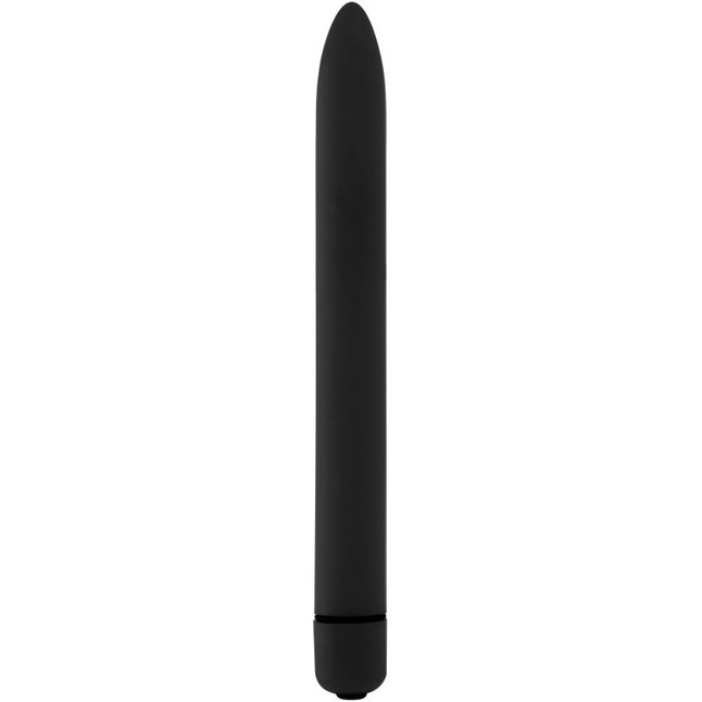 Чёрный тонкий вибратор GC Slim Vibe - 16,5 см - GC   