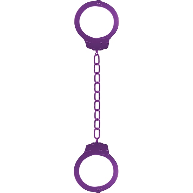 Фиолетовые металлические кандалы Metal Ankle Cuffs - Shots Toys