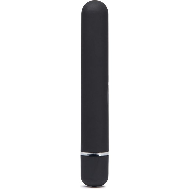 Чёрный вибратор с принтом CLASSIC VIBRATOR BLACK PINK LIPSTICK WOMAN - 18,4 см. Фотография 4.