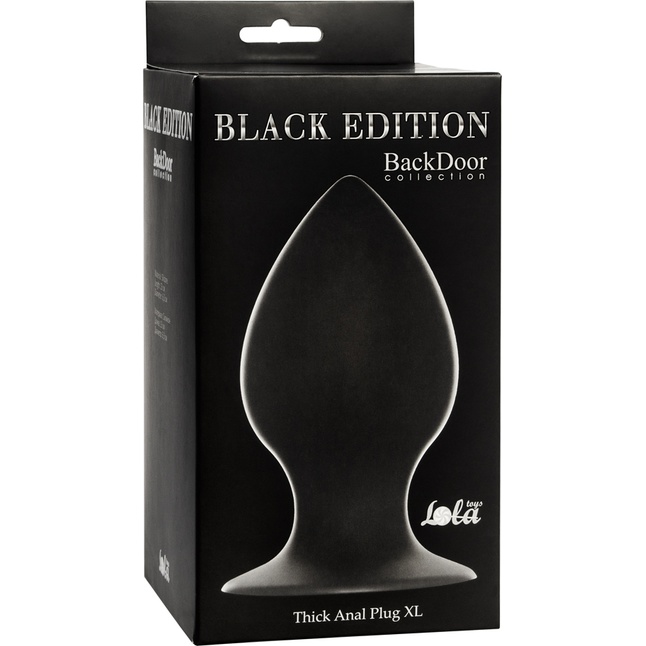 Чёрная анальная пробка Thick Anal Plug XL - 13 см - Back Door Collection Black Edition. Фотография 2.