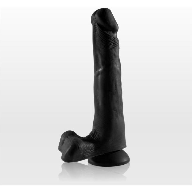 Чёрный фаллоимитатор Sitabella на присоске - 18 см - Real Toys Collection