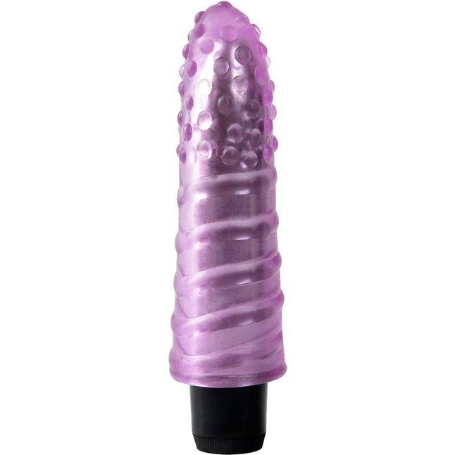 Фиолетовый вибратор Jelly Gems №5 - 15,2 см - Jelly Gems