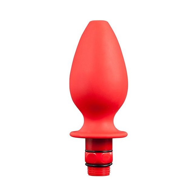 Красная насадка для душа HYDROBLAST 4INCH BUTTPLUG SHAPE DOUCHE - 10,2 см