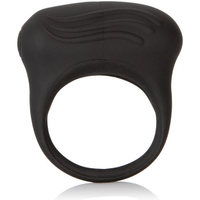 Чёрное эрекционное кольцо с вибрацией Silicone Lover s Arouser - Couples Enhancers