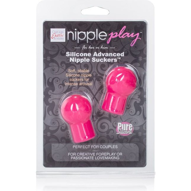 Розовые насадки-присоски на соски Silicone Advanced Nipple Suckers - Nipple Play. Фотография 3.