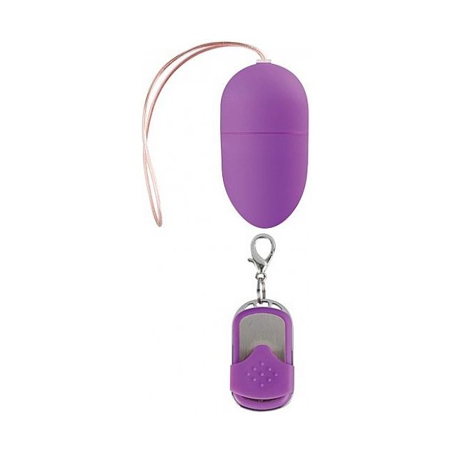 Фиолетовое виброяйцо 10 Speed Remote Vibrating Egg Medium с пультом ДУ - Shots Toys