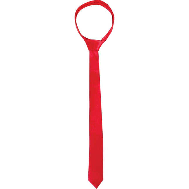 Красная лента-галстук для бандажа Tie Me Up - Ouch!. Фотография 2.