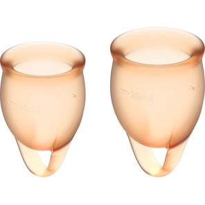  Набор оранжевых менструальных чаш Feel confident Menstrual Cup 