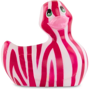  Вибратор-уточка I Rub My Duckie 2.0 Wild с розово-белым анималистическим принтом 