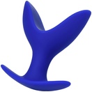  Синяя силиконовая расширяющая анальная втулка Bloom - 9 см. 