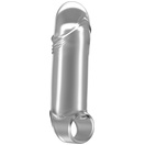  Картинка Прозрачная увеличивающая насадка с кольцом N35 Stretchy Thick Penis - 15, 2 см.