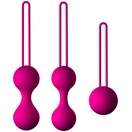 Набор из 3 вагинальных шариков Кегеля розового цвета 