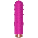  Ярко-розовая рельефная вибропуля Je Taime Silky Touch Vibrator - 9, 4 см. 