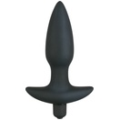  Чёрная анальная вибровтулка с 5 скоростями - 15 см. 