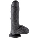  Чёрный фаллоимитатор 8  Cock with Balls - 21,3 см. 