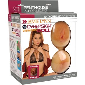  Секс-кукла с вибрирующей вагиной и анусом Jamie Lynn CyberSkin Vibrating Doll with Pussy Ass 