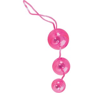  Три розовых вагинальных шарика 