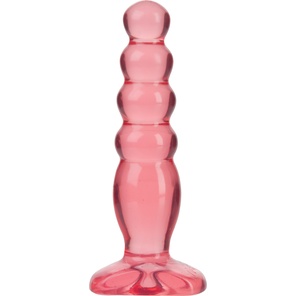  Розовая анальная пробка Crystal Jellies 5 Anal Delight 14 см 