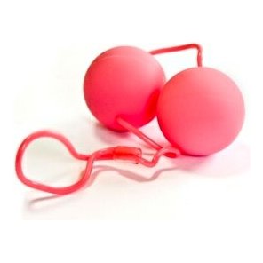  Круглые розовые вагинальные шарики со шнурком 