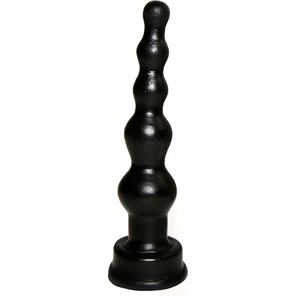  Чёрный анальный стимулятор-ёлочка 14,5 см 