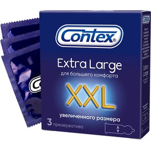  Презервативы увеличенного размера CONTEX Extra Large 3 шт 