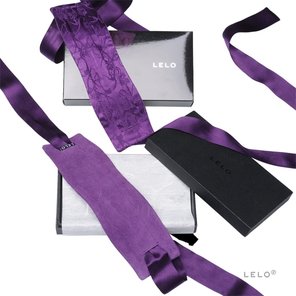  Фиолетовые шелковые наручники Etherea 