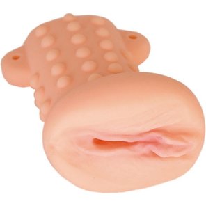  Мягкий мастурбатор в форме вагины с пупырышками на поверхности 