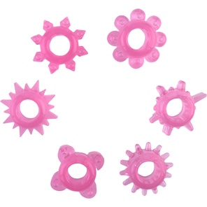  Набор из 6 розовых эрекционных колец 