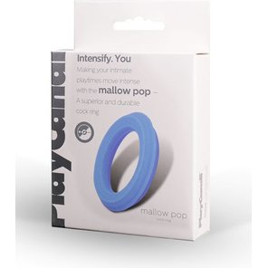  Гладкое эрекционное кольцо голубого цвета Mallow Pop 