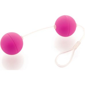  Фиолетовые вагинальные шарики на прозрачной сцепке 