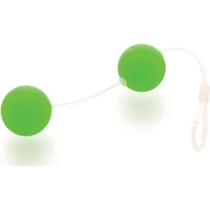  Зеленые вагинальные шарики на прозрачной сцепке 