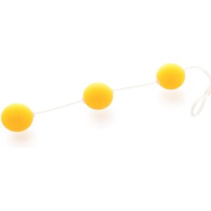  Анальная цепочка из 3 желтых шариков 